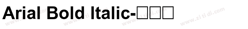 Arial Bold ltalic字体转换